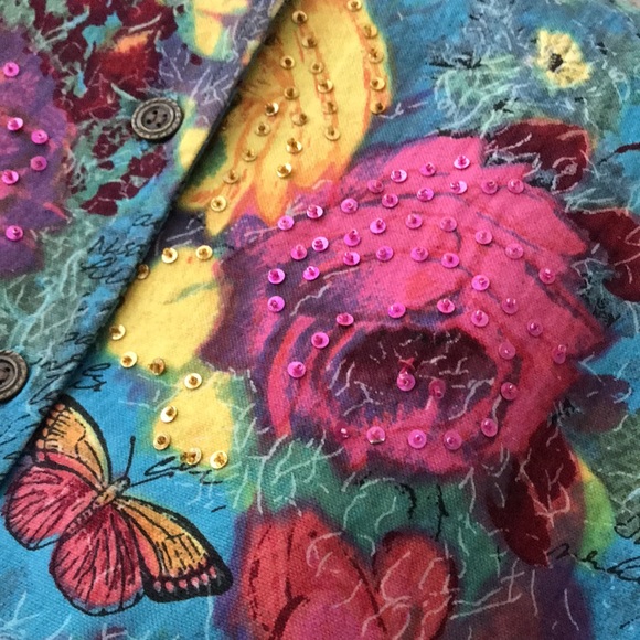 “Gaudy Couture” Fun & Flirty Jacket - Size Medium - $28 - Picture 5 of 14